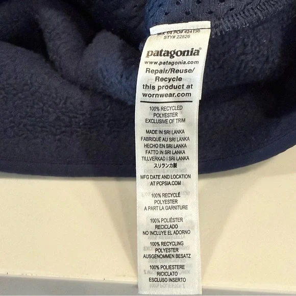 Patagonia Retro Pile Vest Men's XL Blue Navy Full Zip Pile Fleece Outdoor - Picture 6 of 15